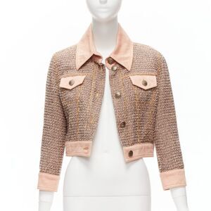 Chanel 2018 Denim Trim Tweed Jacket